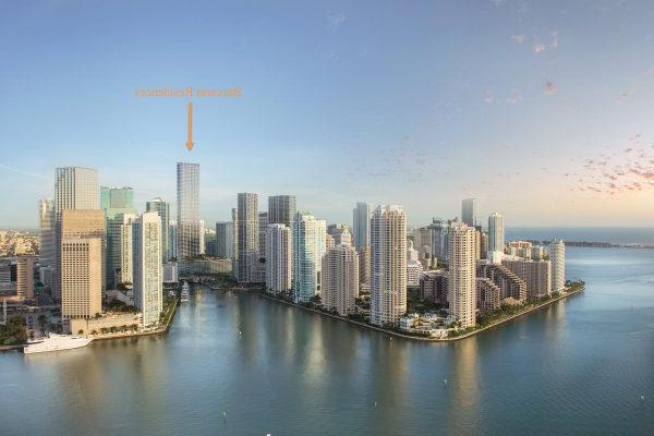 Rendering of Brickell Skyline with Baccarat Residences